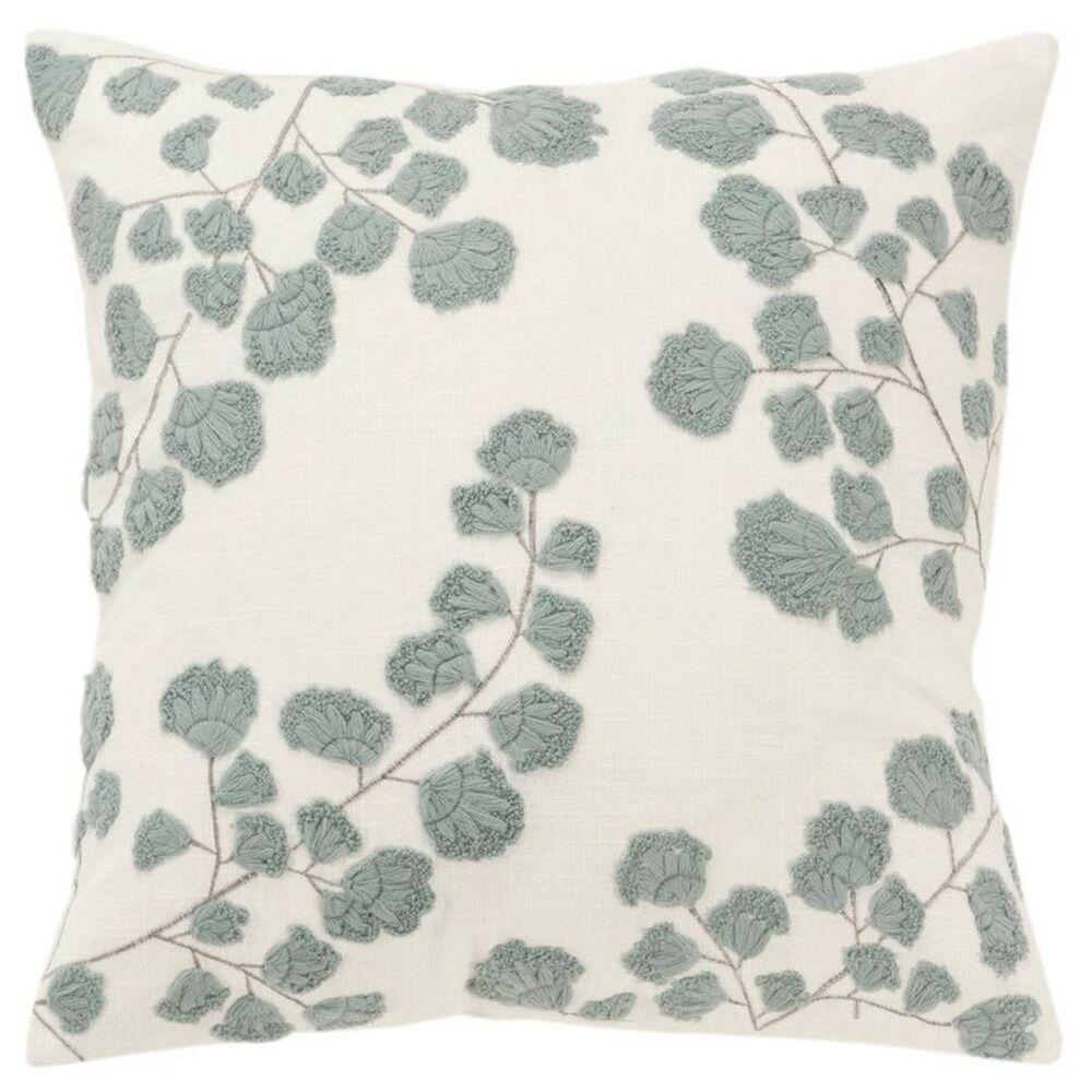 20"x20" Oversize Botanical Square Throw Pillow Cover Gray - Rizzy Home